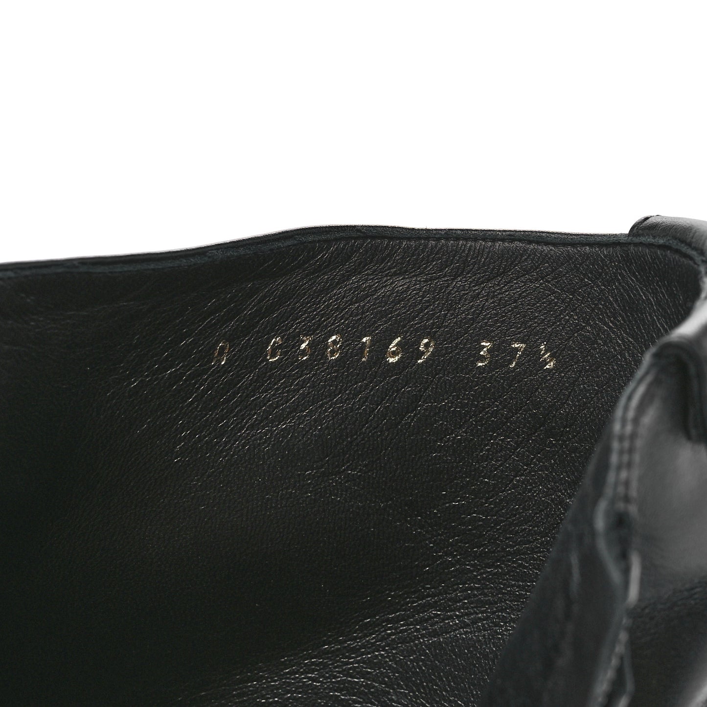 Calfskin Logo Boots 37.5 Black