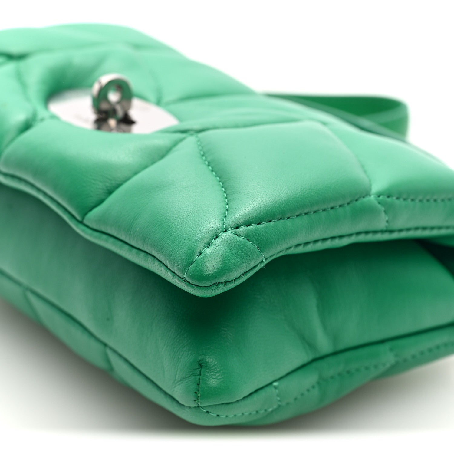 Mulberry Nappa Pillow Quilted Tiny Softie Bag Lawn Green 9 of 9