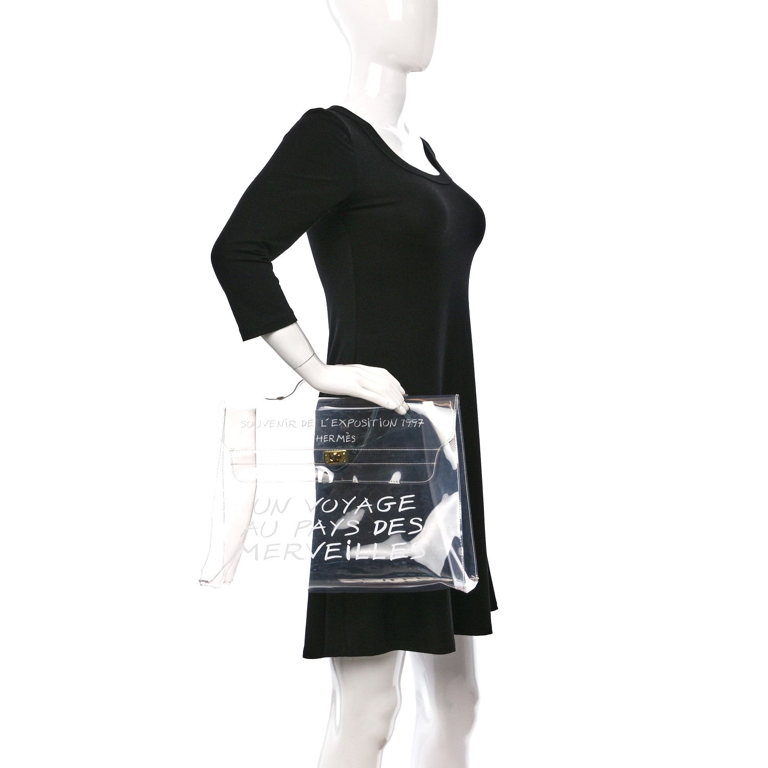 Hermes Vinyl Souvenir De L'Exposition Kelly Transparent 2 of 14