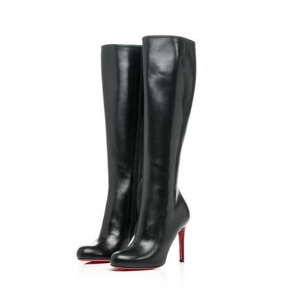 Christian Louboutin Calfskin Simple Botta 100 Knee Boots 37 Black 2 of 7