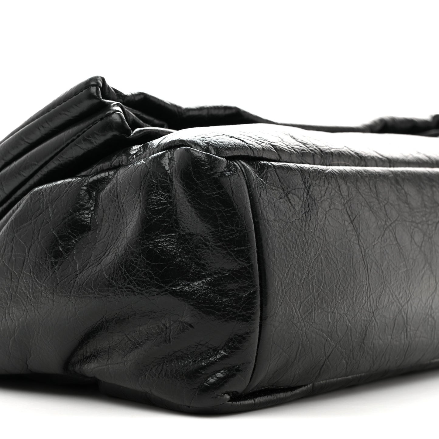 Arena Calfskin Medium Monaco Chain Shoulder Bag Black