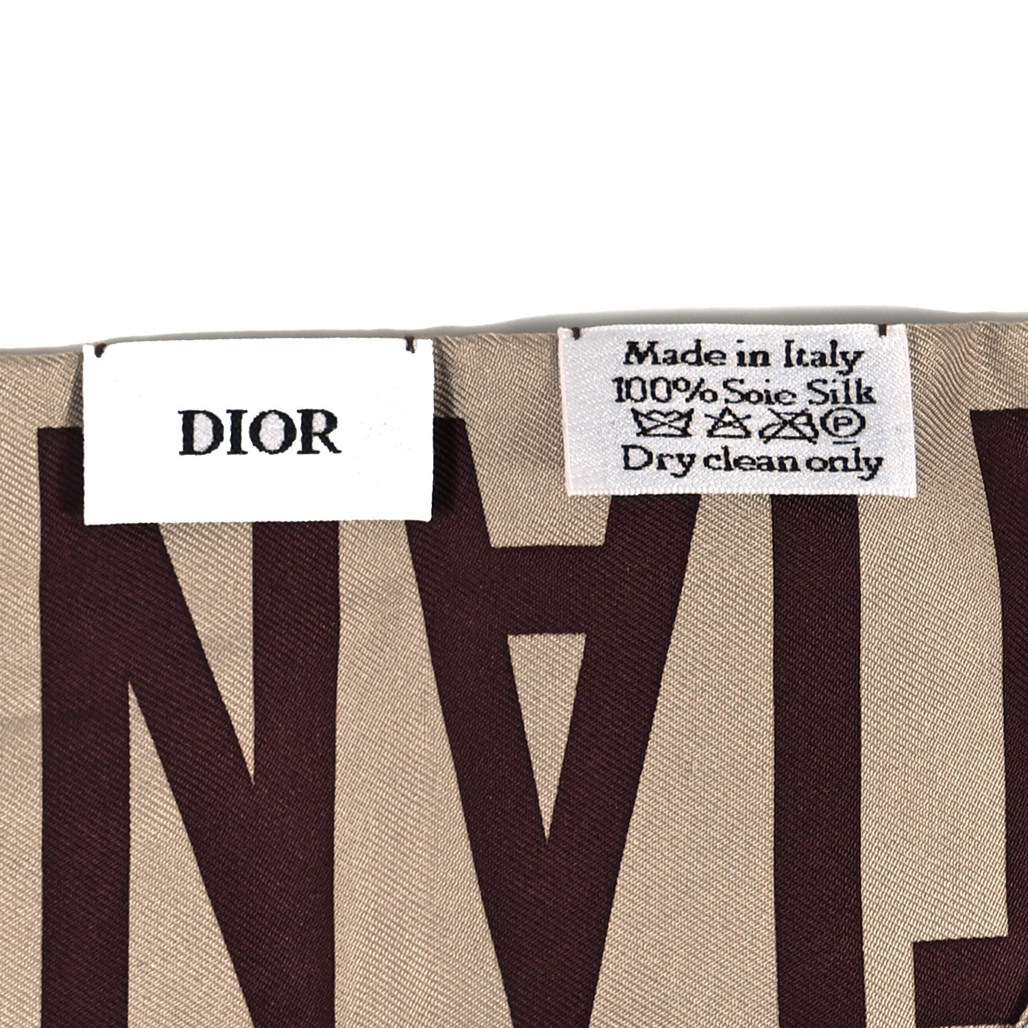 Christian Dior Silk Oblique Mitzah Scarf Bordeaux 3 of 3