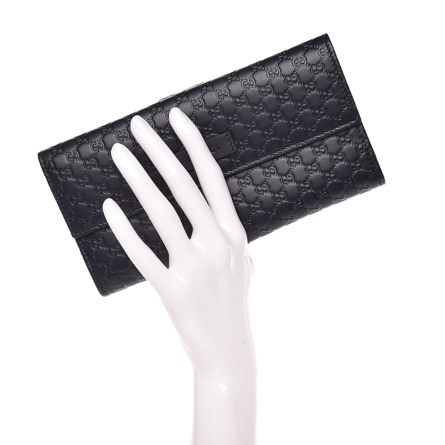 Microguccissima Continental Flap Wallet Navy