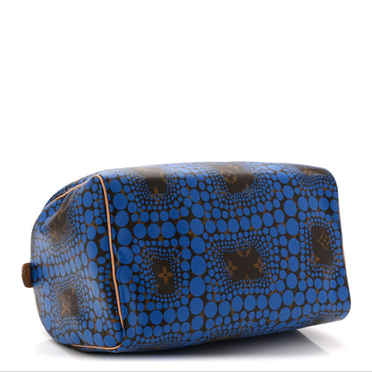 Louis Vuitton Monogram Kusama Town Speedy 30 Blue 4 of 10