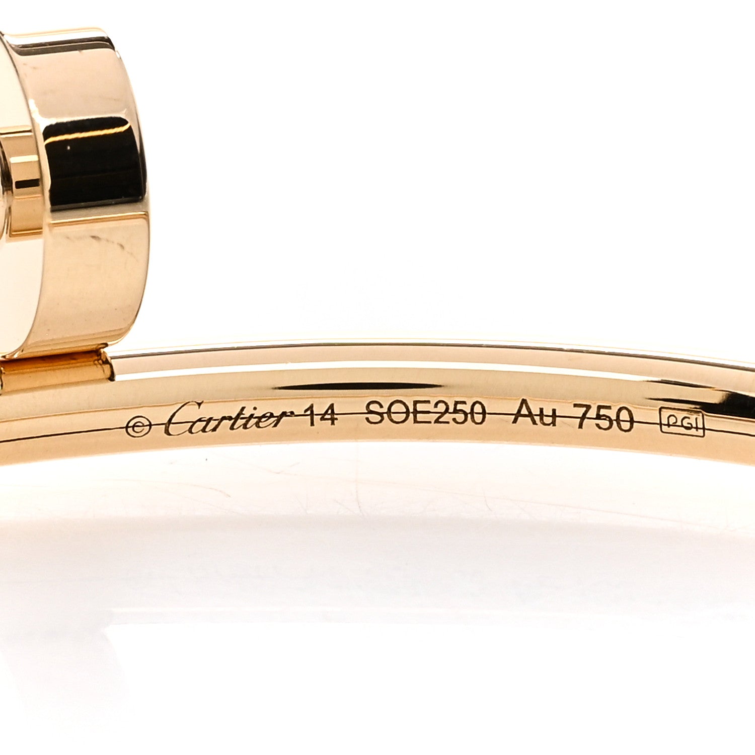 Cartier 18K Yellow Gold Small Juste Un Clou Bracelet 14 3 of 4