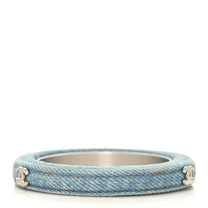 Chanel Denim CC Narrow Bangle M Blue 3 of 5