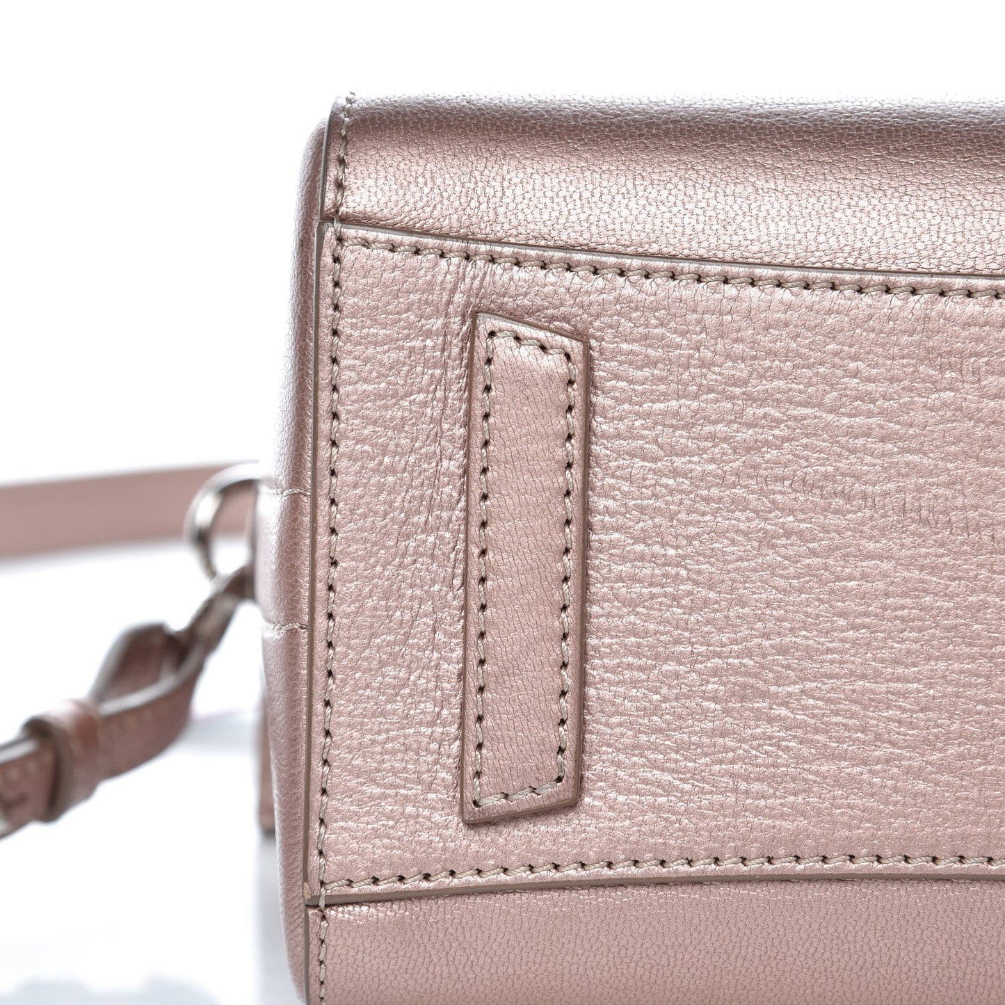 Metallic Sugar Goatskin Mini Antigona Light Pink