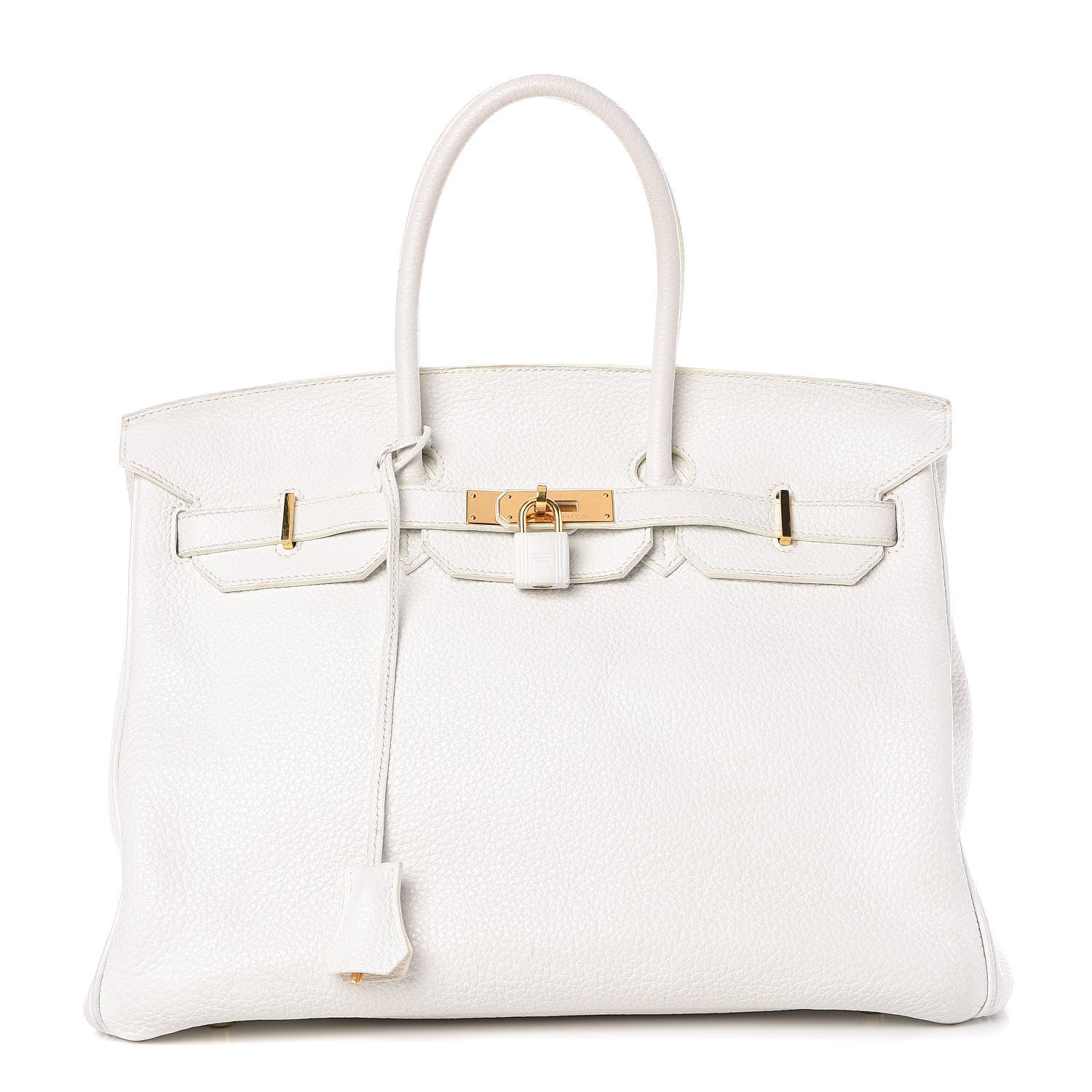Hermes Taurillon Clemence Birkin 35 White 1 of 17