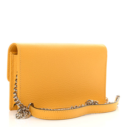 Gucci Dollar Calfskin Interlocking G Chain Wallet New Buttercup 3 of 10