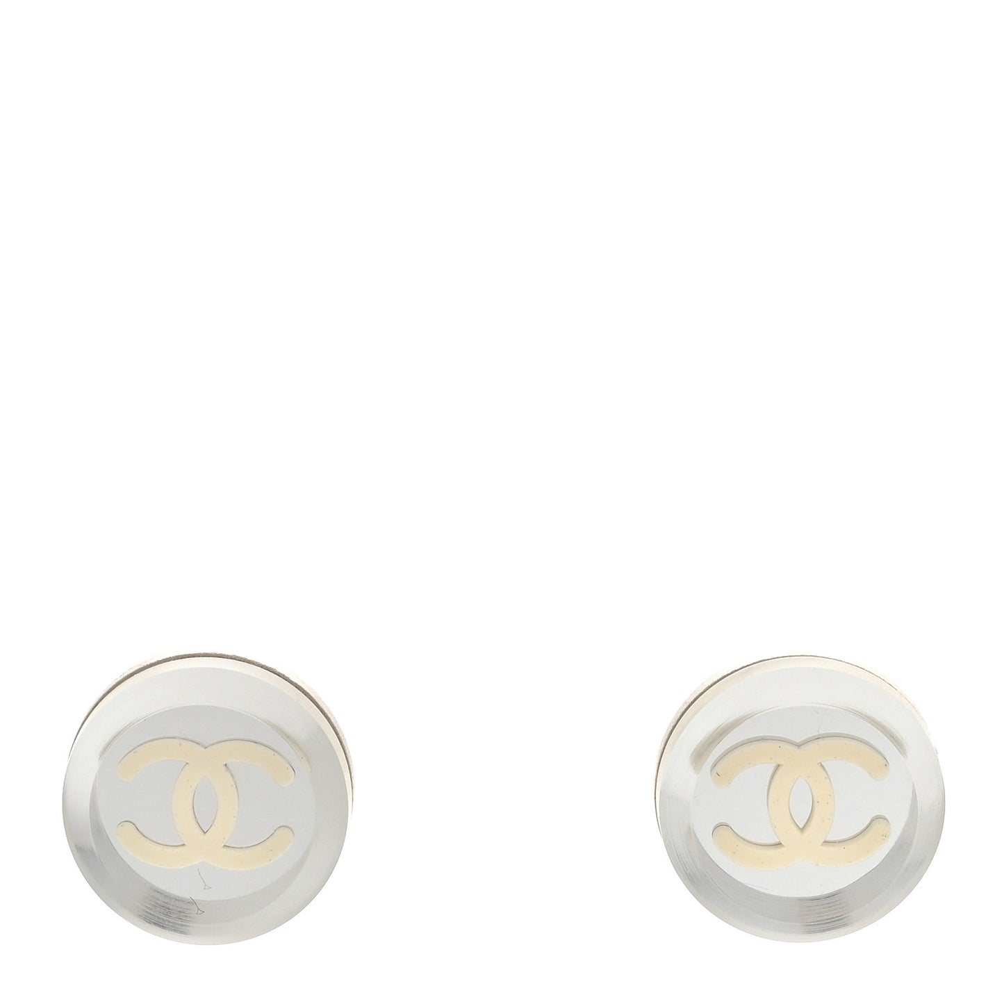 Mirror Resin CC Earrings Silver