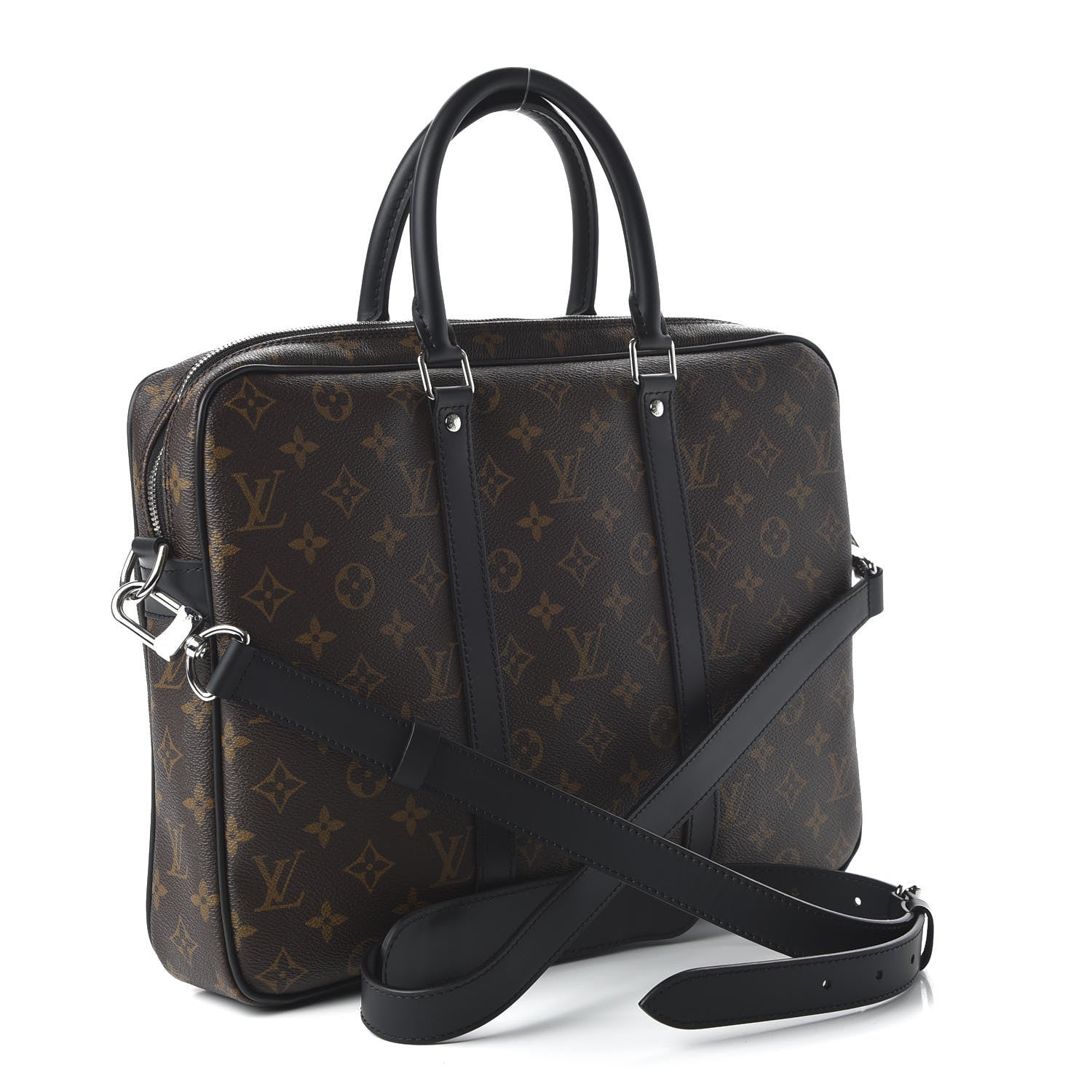 Louis Vuitton Monogram Macassar Porte-Documents Voyage PM 3 of 9