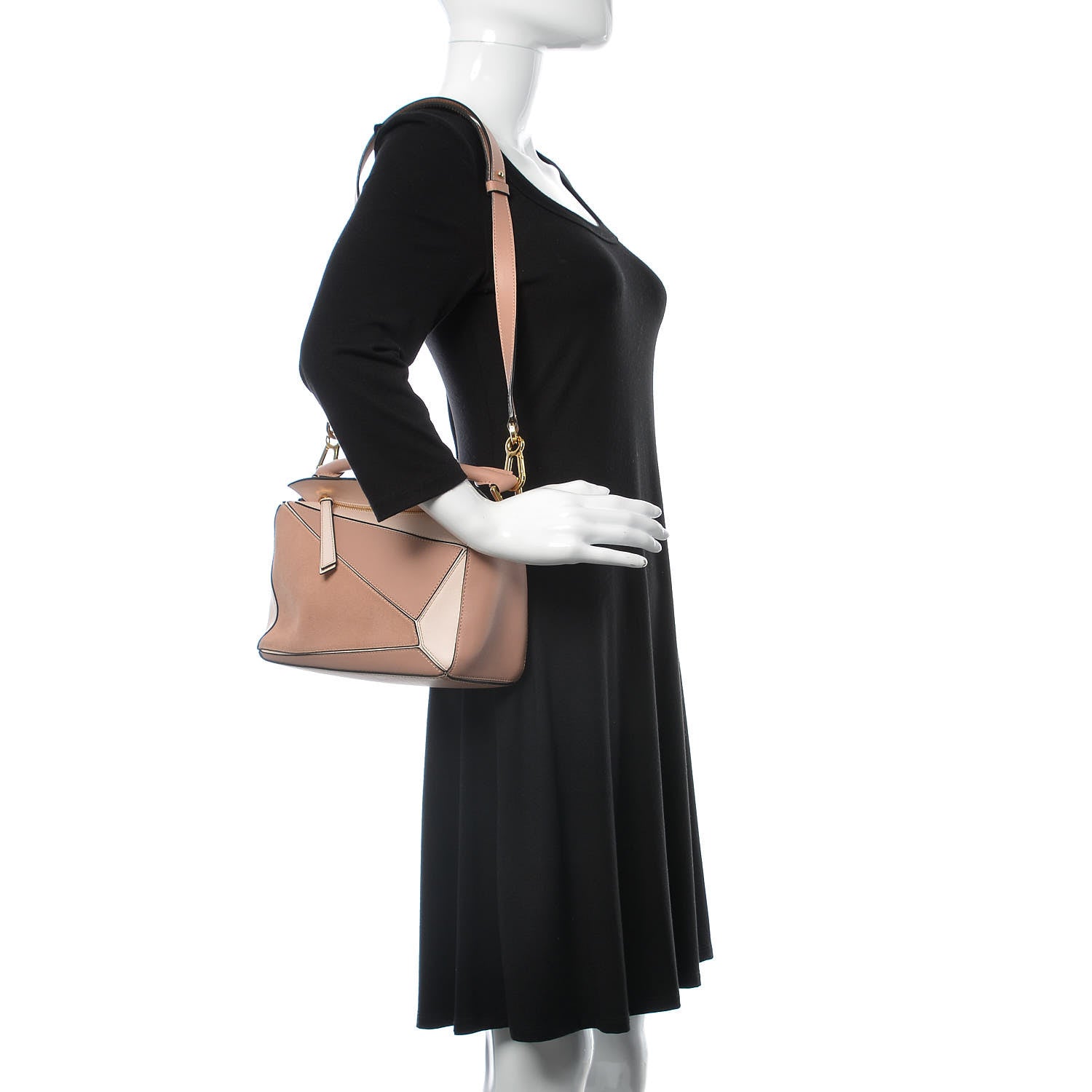 Loewe Calfskin Suede Small Puzzle Bag Blush 2 of 15