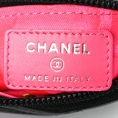 Chanel Calfskin Quilted Cambon Key Pouch Black 6 of 13