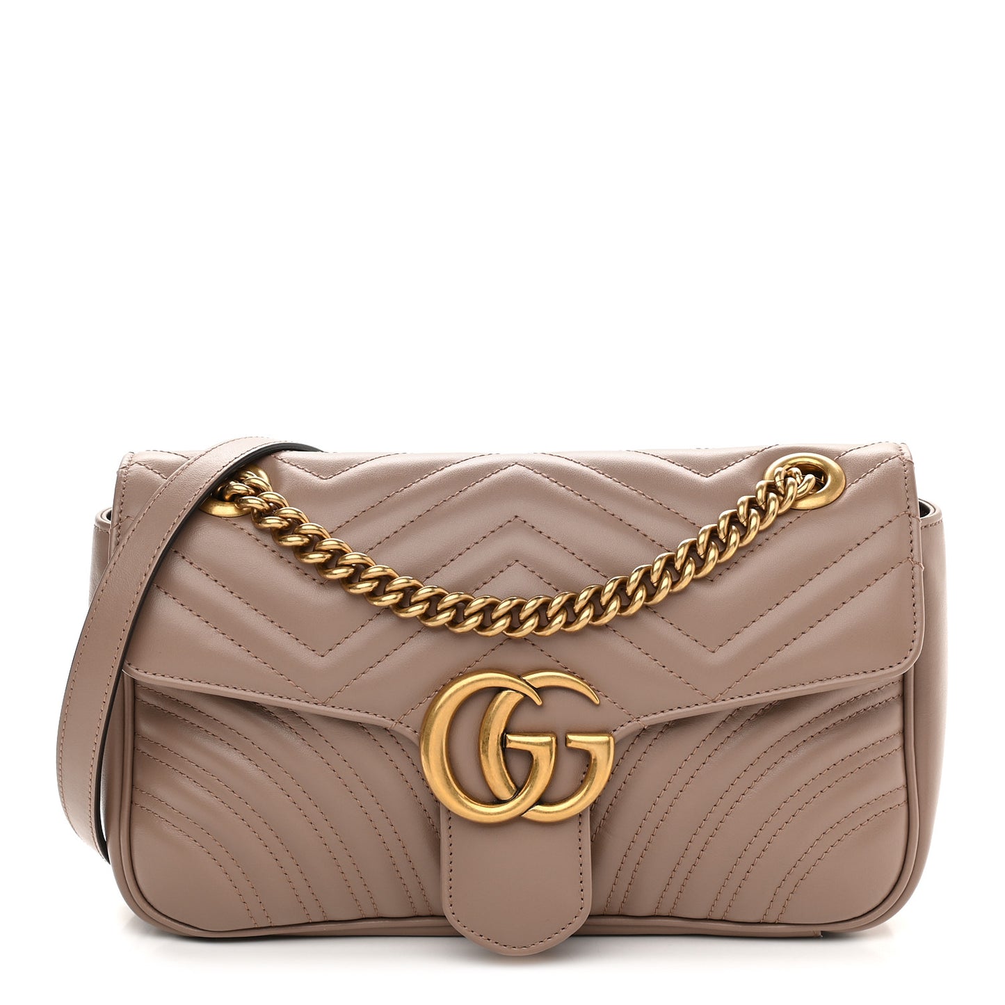 Calfskin Matelasse Small GG Marmont Shoulder Bag Porcelain Rose