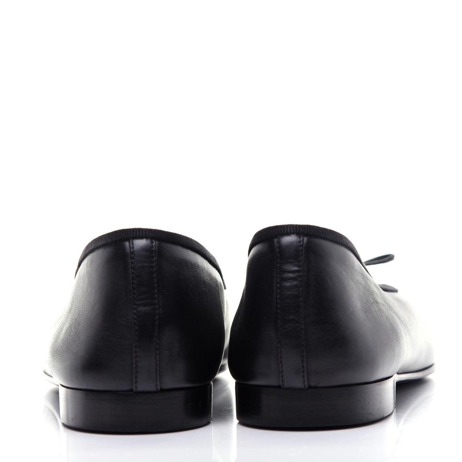 Chanel Lambskin Patent Cap Toe Ballerina Flats 40.5 Black 5 of 13