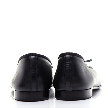Chanel Lambskin Patent Cap Toe Ballerina Flats 40.5 Black 5 of 13