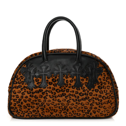 Chrome Hearts Leopard Print Hair Cross Patch Duffle Bag Black 1 of 11