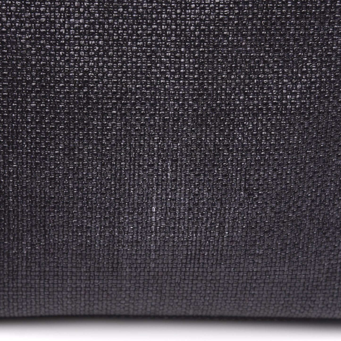 Woven Straw Raffia Mini Deauville Tote Black