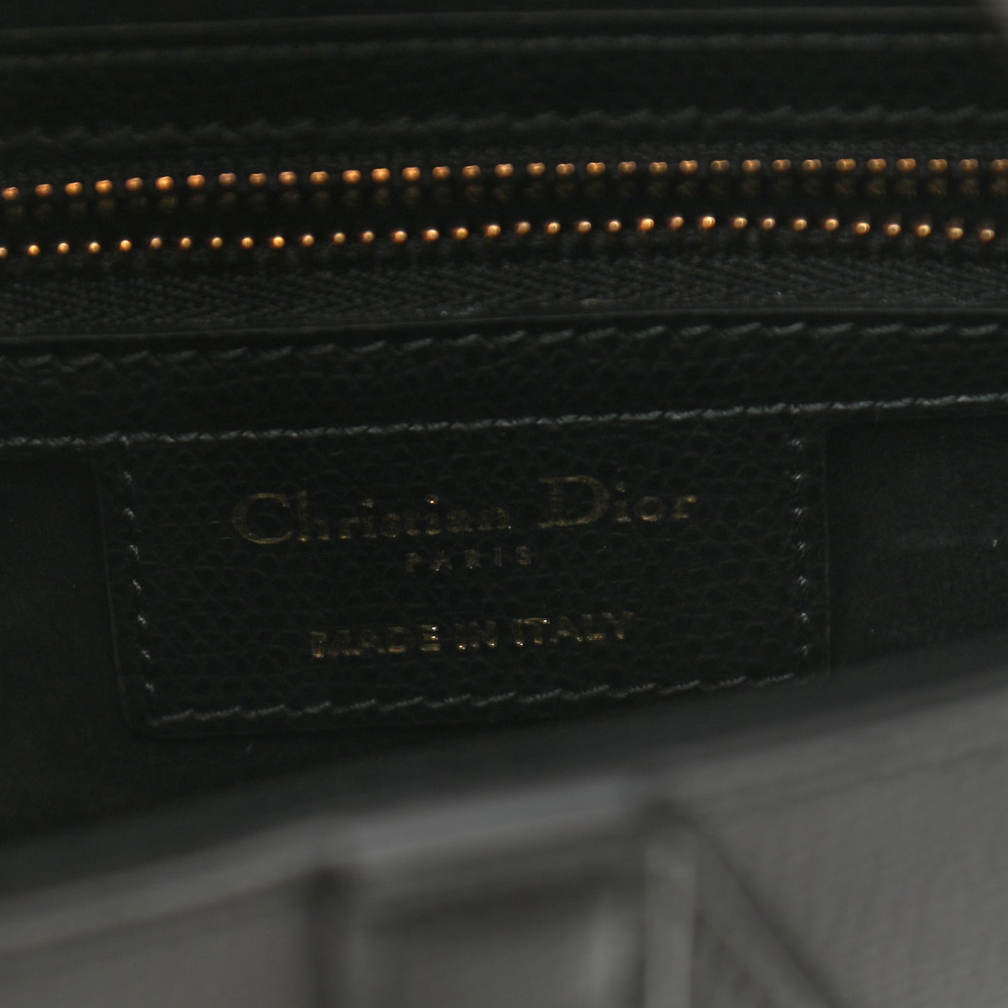 Grained Calfskin Saddle Bag Black