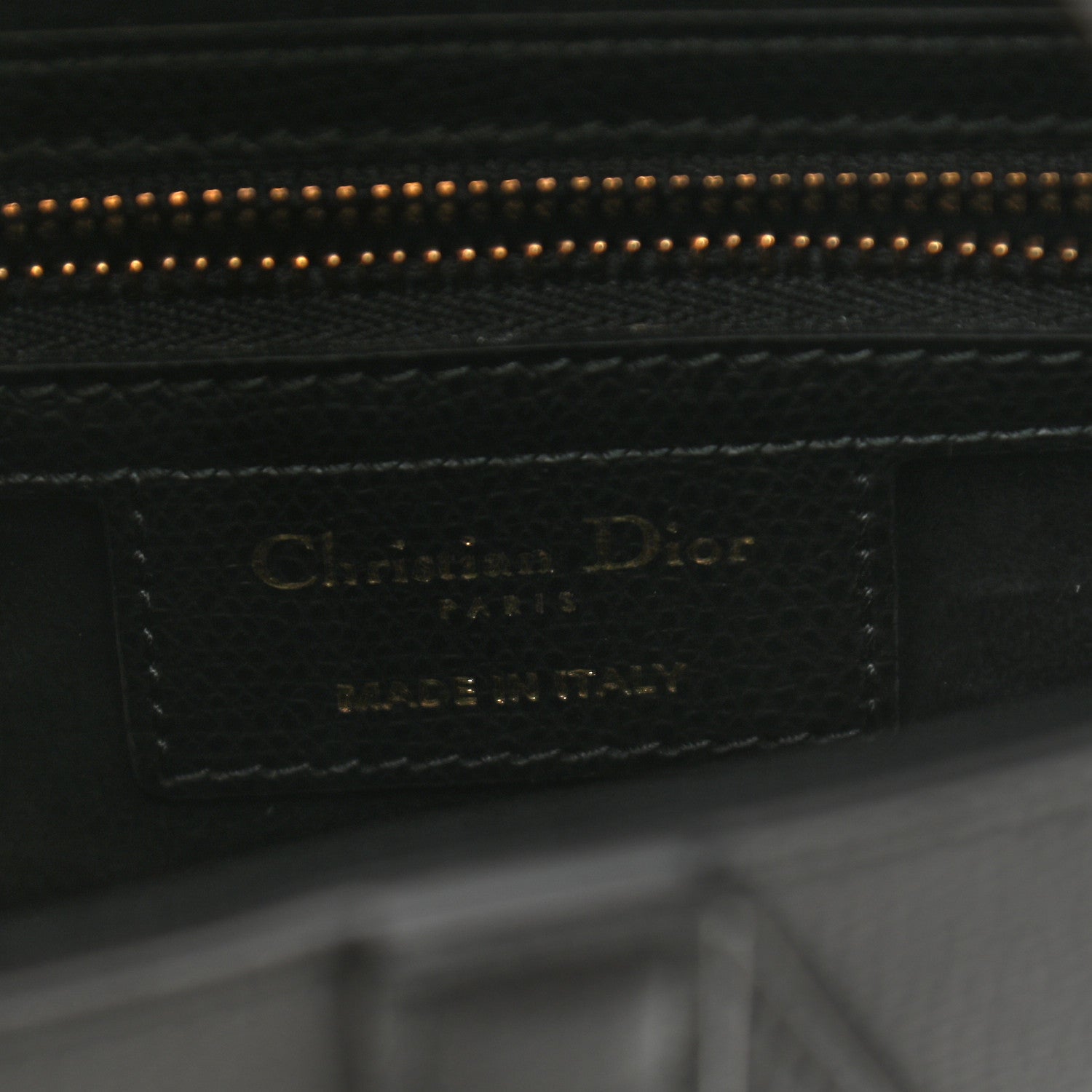Christian Dior Grained Calfskin Saddle Bag Black 6 of 11