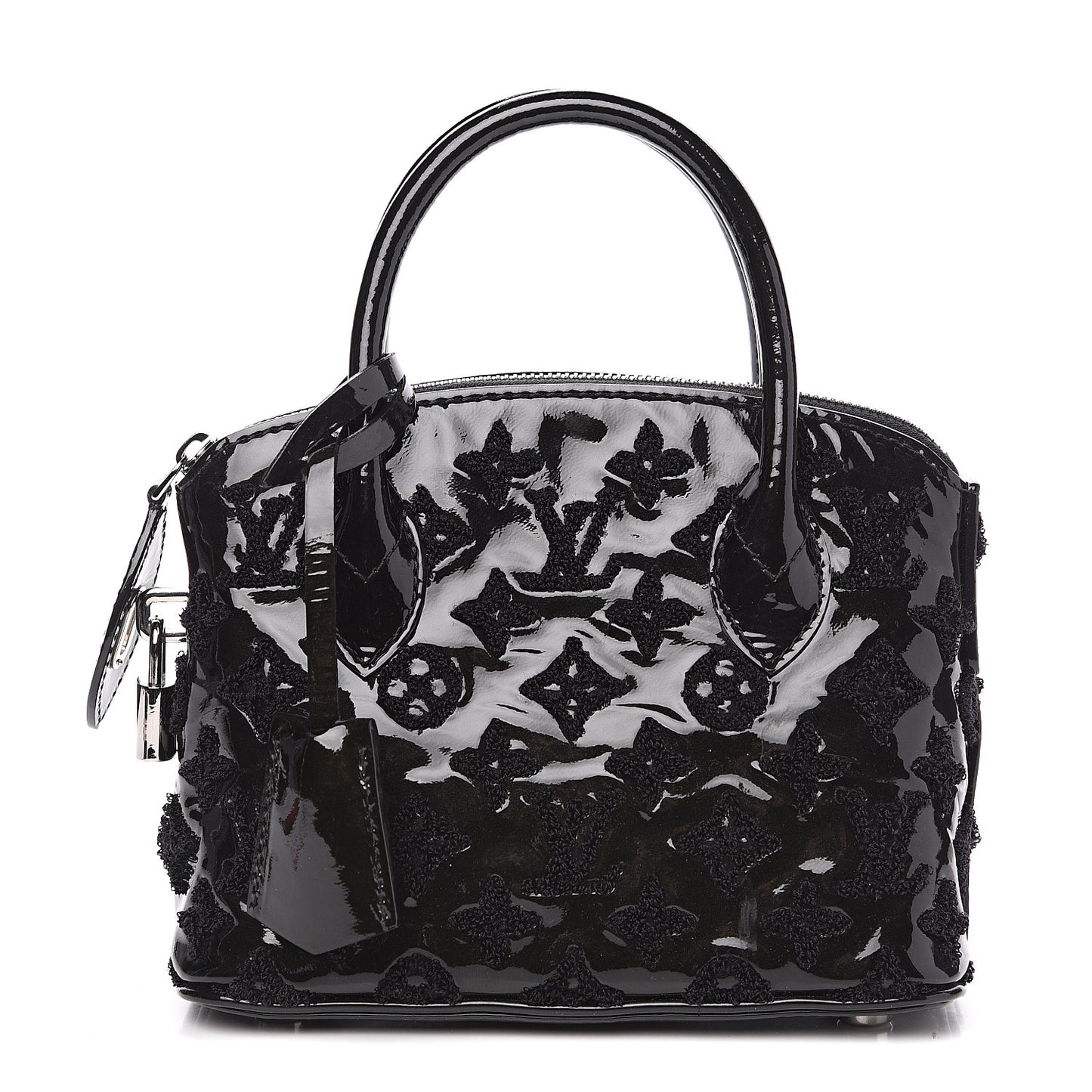 Patent Lambskin Fascination Lockit BB Black