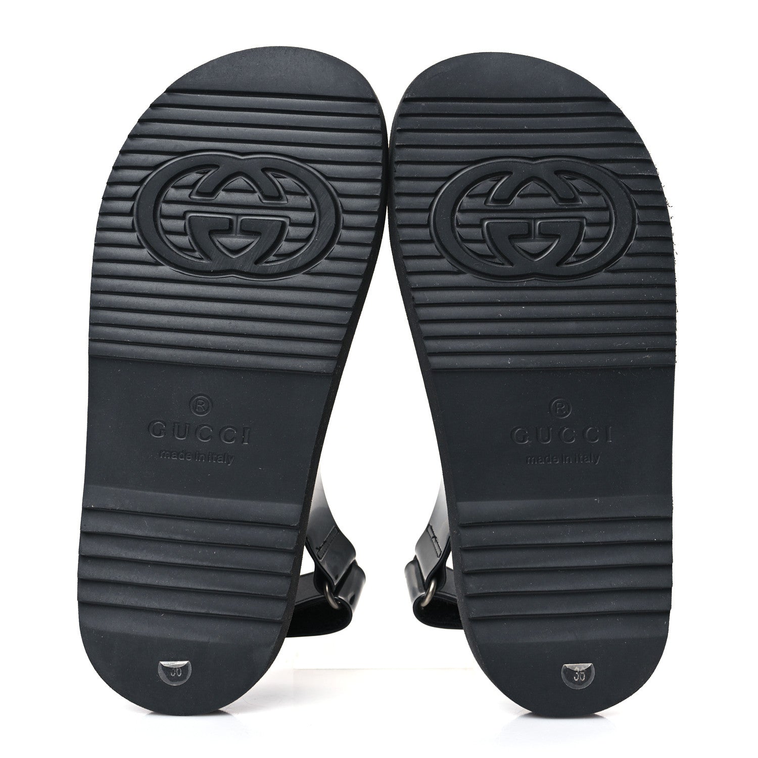 Gucci Rubber Mini Double G Womens Dad Sandals 36 Black 6 of 8