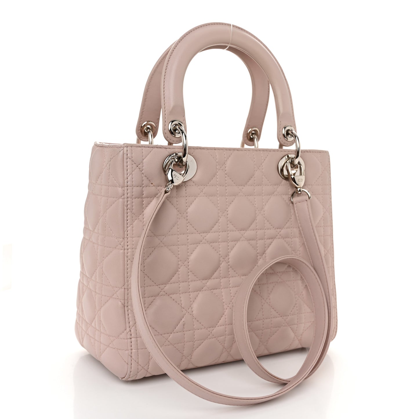 Lambskin Cannage Medium Lady Dior Light Pink