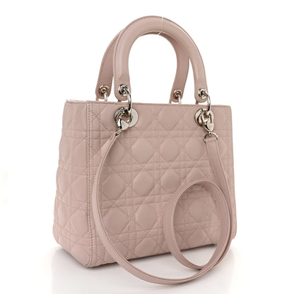 Christian Dior Lambskin Cannage Medium Lady Dior Light Pink 3 of 10