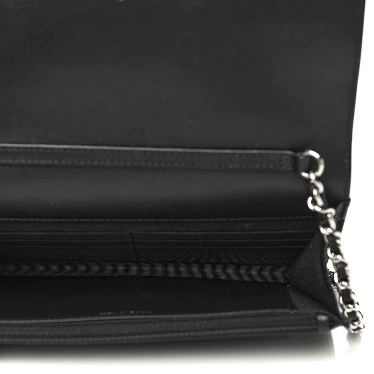 Caviar Camellia Embossed Wallet On Chain WOC Black