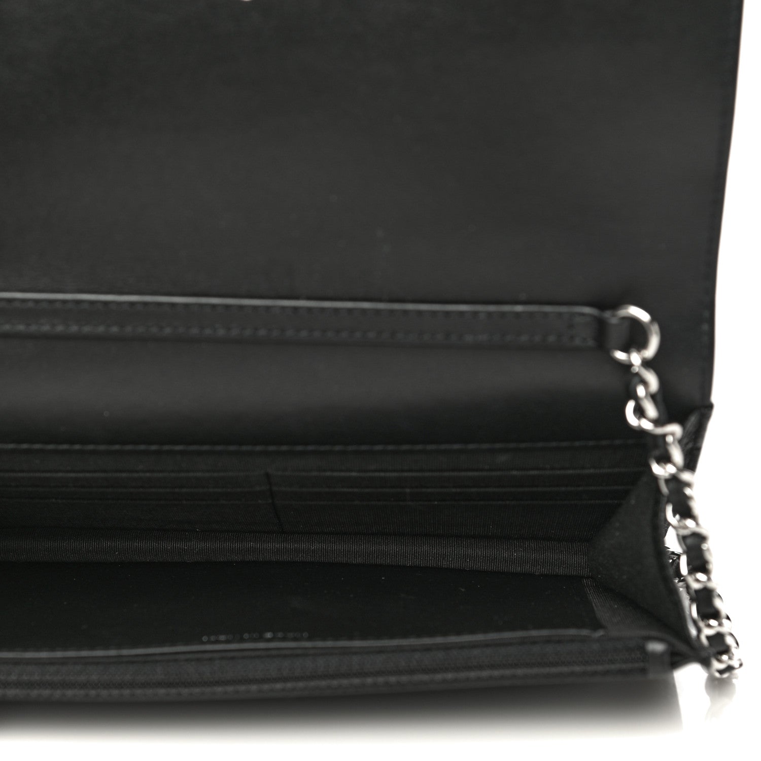 Chanel Caviar Camellia Embossed Wallet On Chain WOC Black 9 of 23