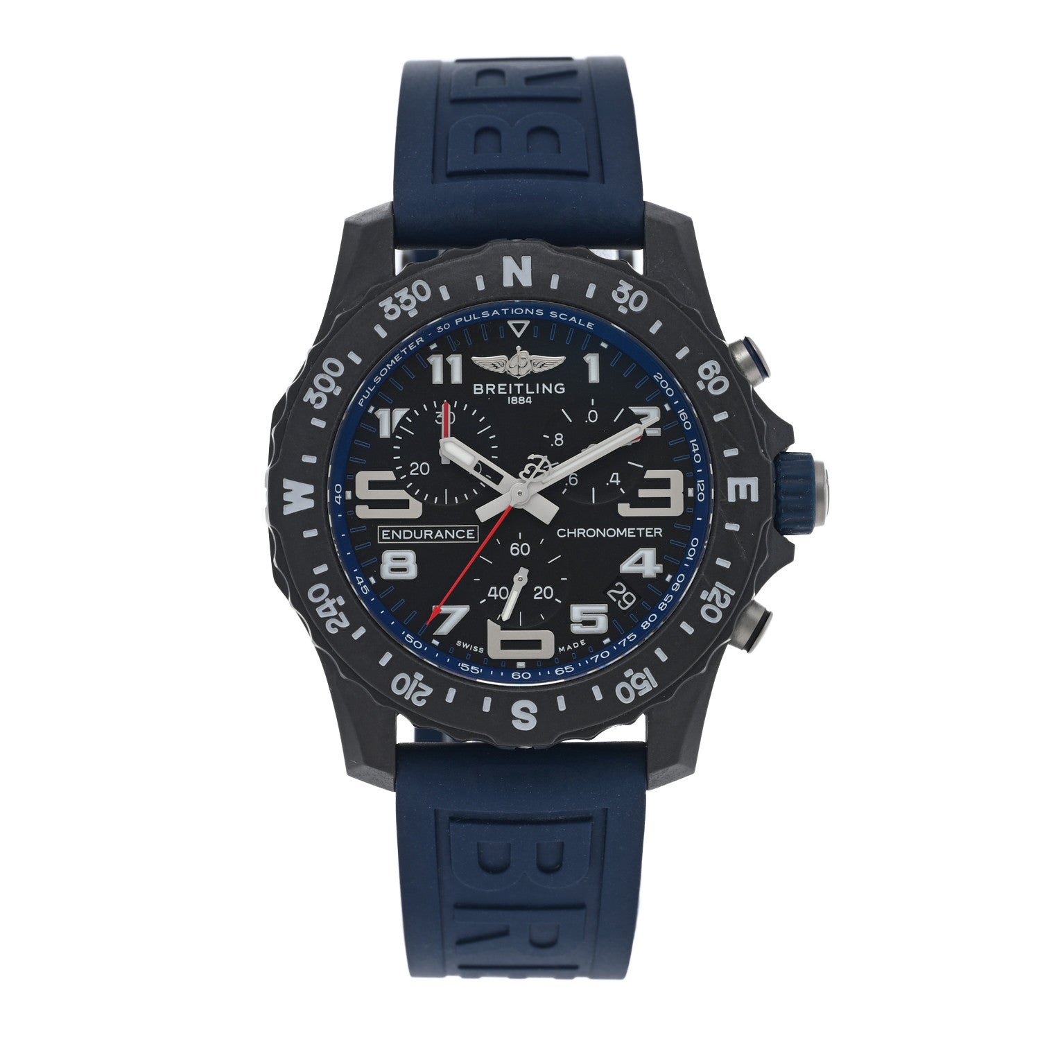 Breitling Breitlight Rubber 44mm Endurance Pro Chronograph Quartz Watch Black X82310 1 of 5