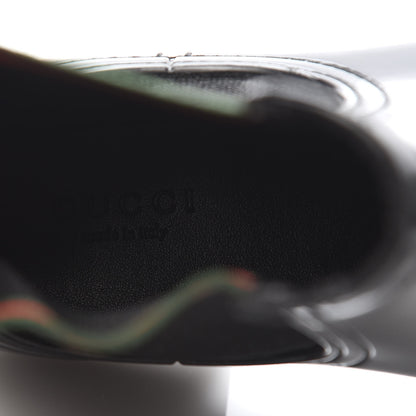 Gucci Rubber Womens Web Ankle Boots 8 Black 7 of 7