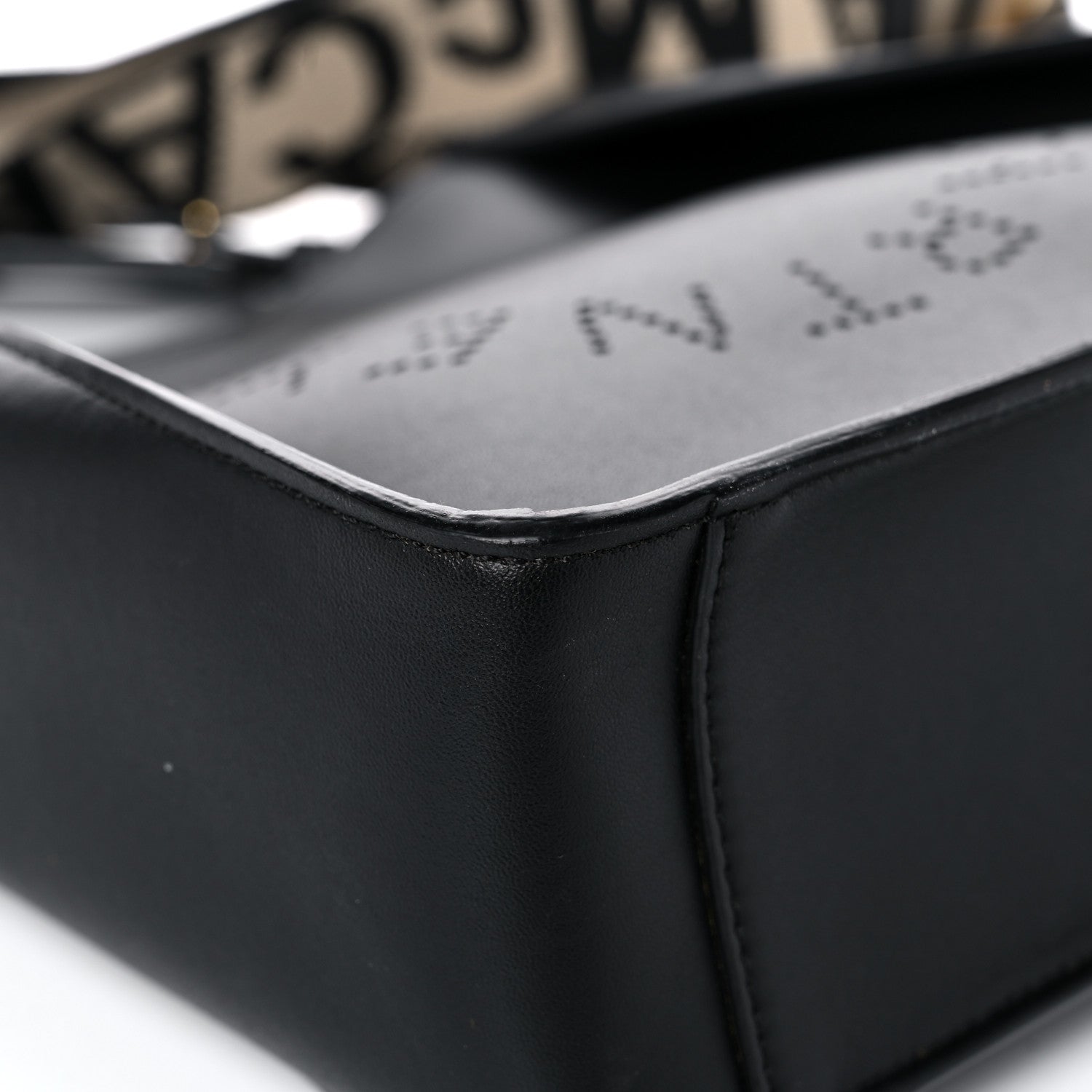 Stella McCartney Eco Alter Nappa Perforated Logo Mini Crossbody Black 8 of 12