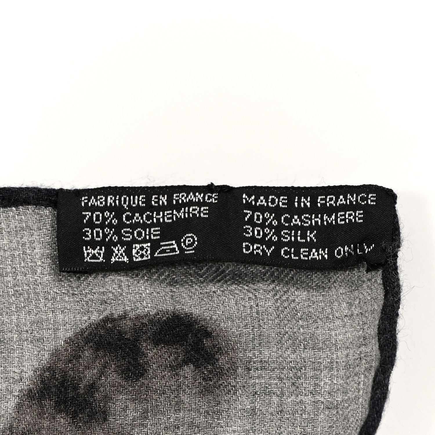 Hermes Cashmere Silk Dans L'atelier Shawl 140 Gris Flanelle Anthracite Gris 4 of 4