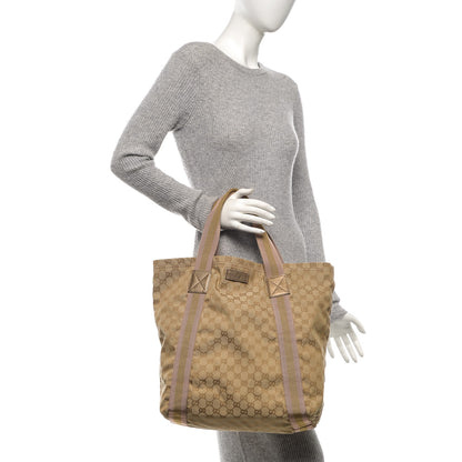 Gucci GG Monogram Medium Web Handle Vertical Tote Pink Gold 2 of 8