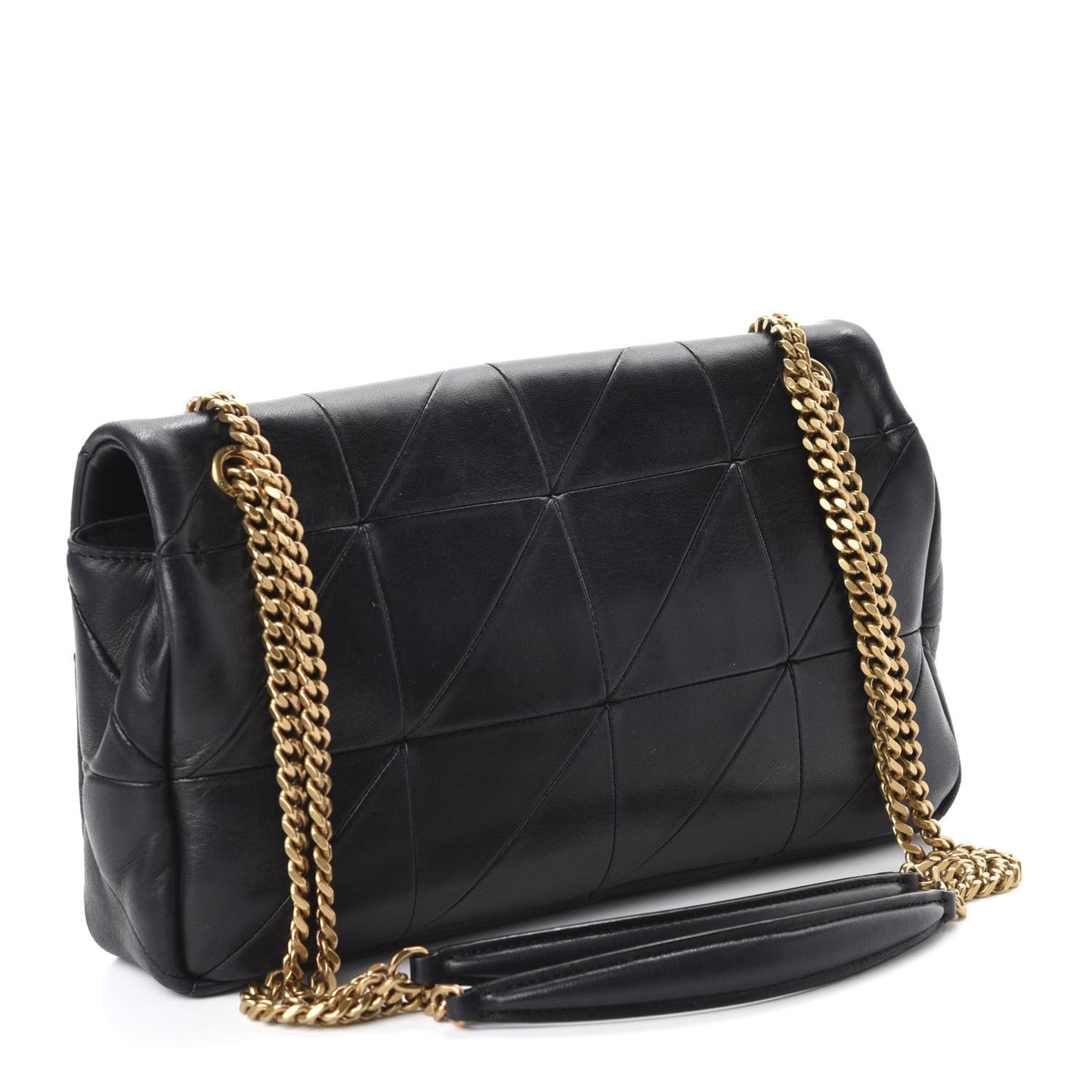 Lambskin Patchwork Monogram Medium Jamie Black