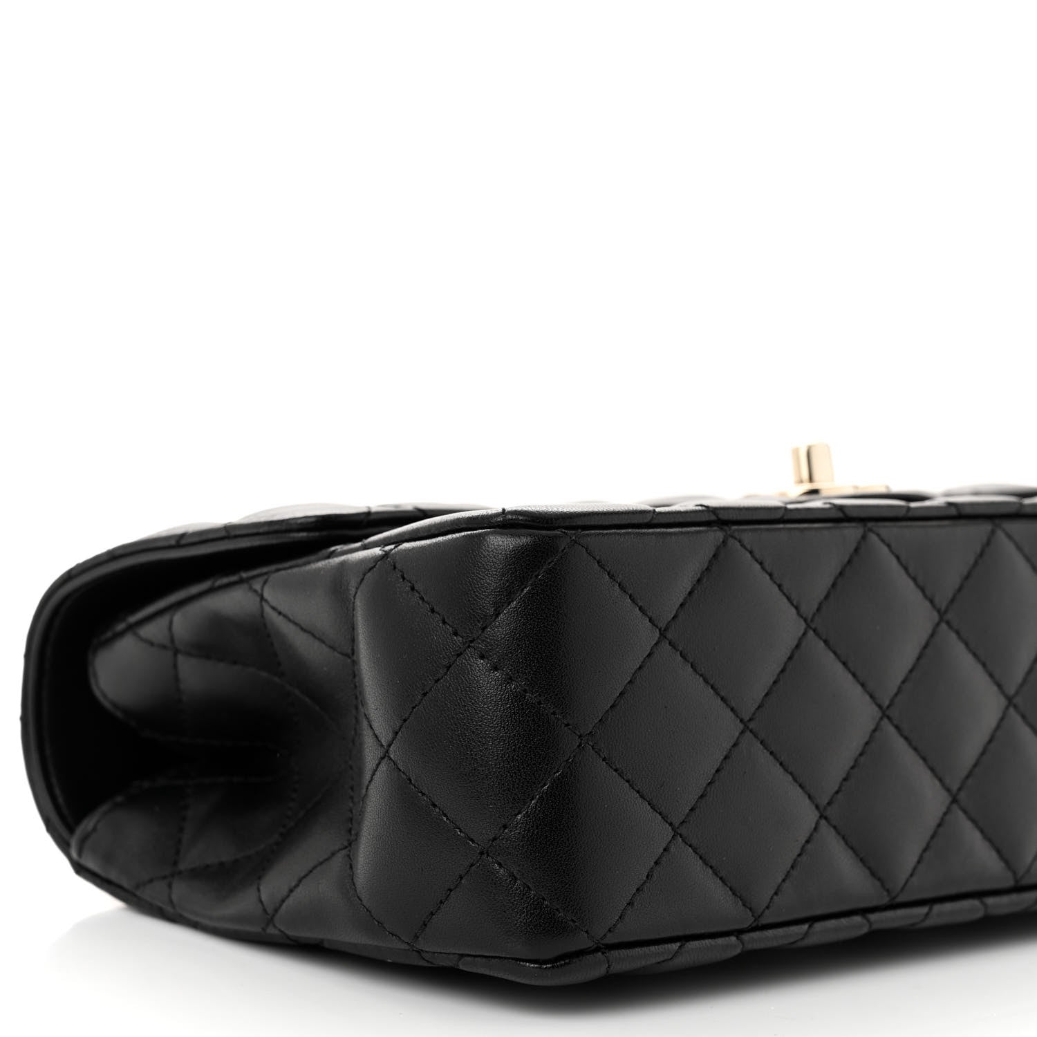 Chanel Lambskin Quilted Crystal Top Handle Small Rectangular Flap Black 9 of 11