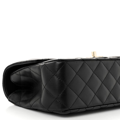 Chanel Lambskin Quilted Crystal Top Handle Small Rectangular Flap Black 9 of 11