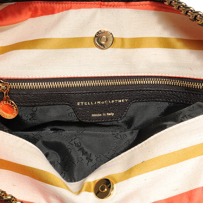 Stella McCartney Cotton Canvas Stripes Falabella Bucket Bag 6 of 8