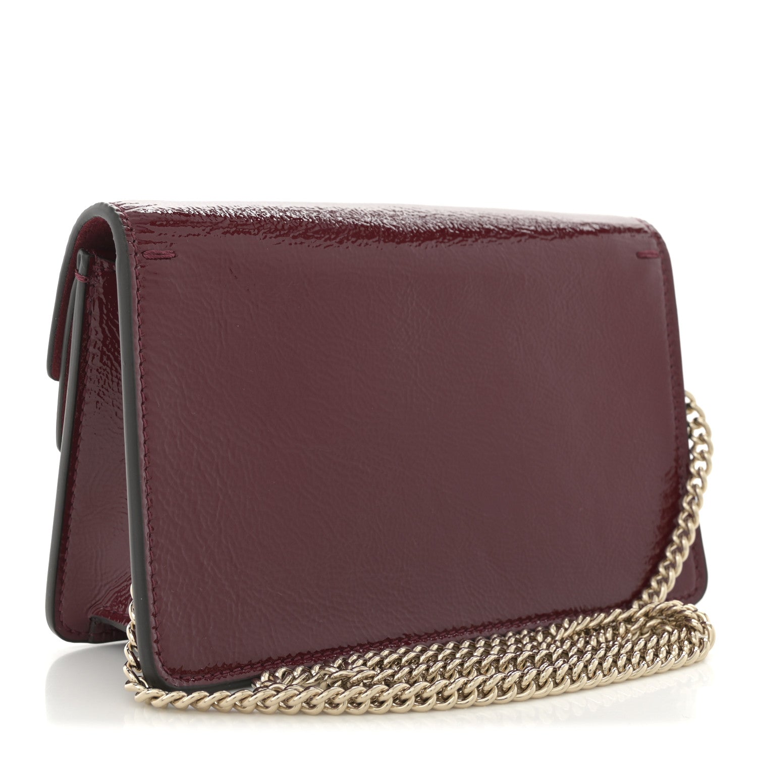 Gucci Crinkled Patent Super Mini Dionysus Shoulder Bag Rosso Ancora Red 3 of 10