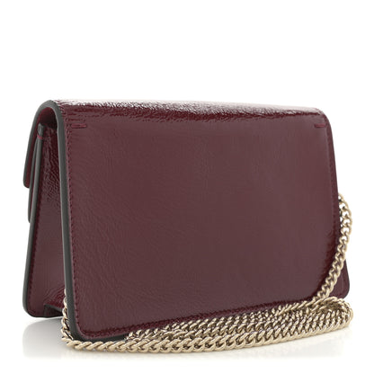 Gucci Crinkled Patent Super Mini Dionysus Shoulder Bag Rosso Ancora Red 3 of 10