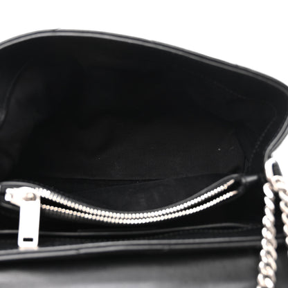 Saint Laurent Calfskin Y Quilted Monogram Small Loulou Chain Satchel Black 5 of 8