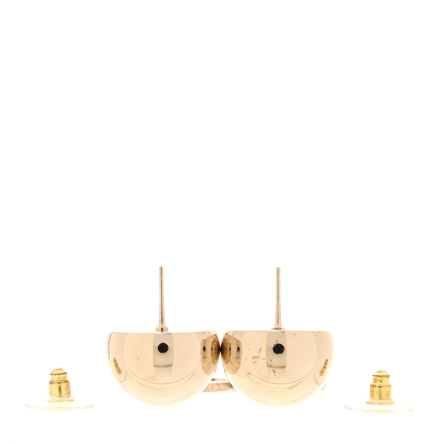 Chanel Metal CC Drop Earrings Gold 3 of 5