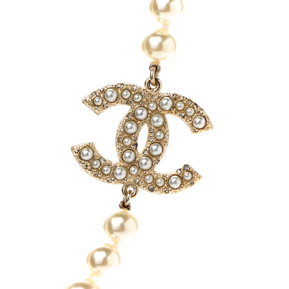 Chanel Pearl CC 100th Anniversary Necklace Light Gold 4 of 6