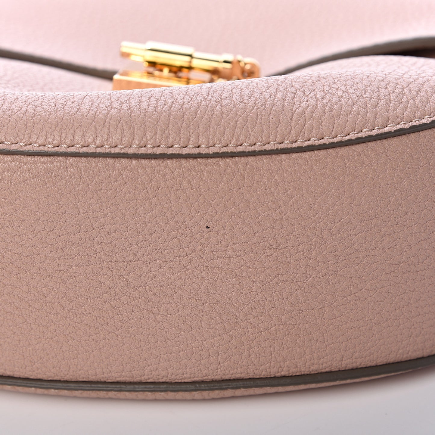 Grained Lambskin Drew Shoulder Bag Cement Pink