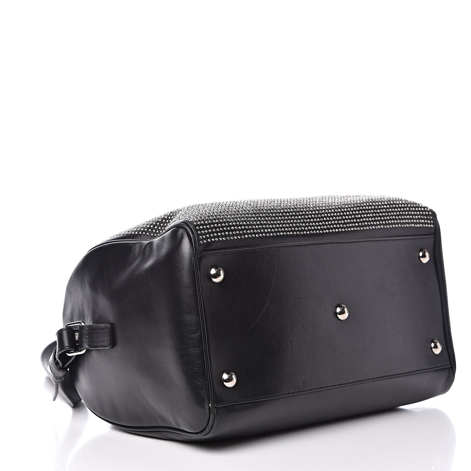 Saint Laurent Calfskin Studded Classic Duffle 6 Black 4 of 17