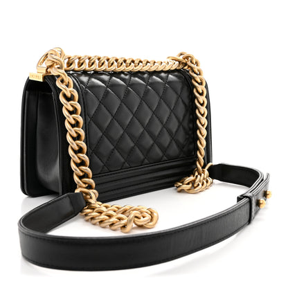Chanel Lambskin Quilted Small Boy Flap Black 3 of 11