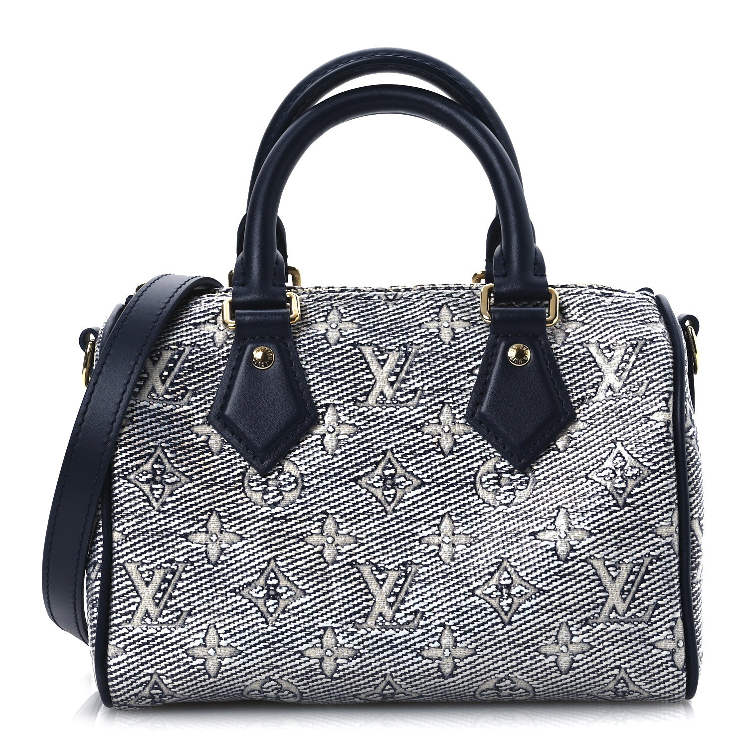 Louis Vuitton Monoglam Speedy Bandouliere 20 Blue 1 of 9