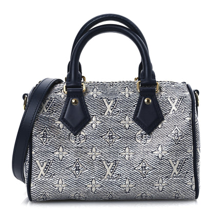 Louis Vuitton Monoglam Speedy Bandouliere 20 Blue 1 of 9