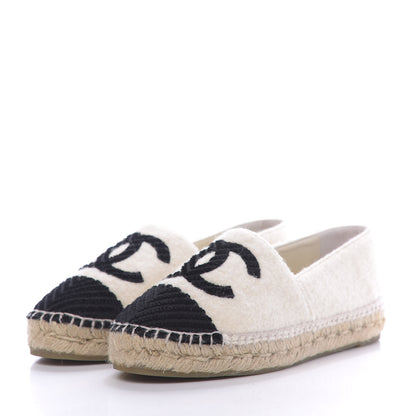 Chanel Wool CC Espadrilles 36 White Black 3 of 10